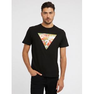 Guess T-shirt logo triangle Noir - Couleur Noir - Taille L