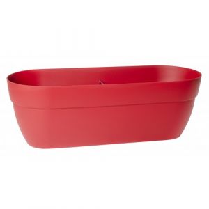 Eda Plastiques Jardinière Pot Cancun 80cm - Rouge Rubis - 38L