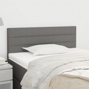 VidaXL Tête de lit Gris foncé 90x5x78/88 cm Tissu