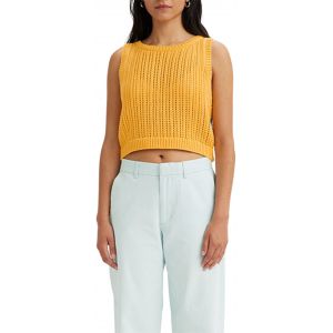 Levi's Débardeur crop droit en maille ajourée Jaune - Couleur Jaune - Taille M