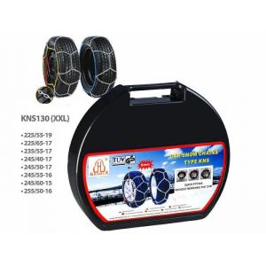 Cha&icirc;nes &agrave; neige XXL - Lescars - Automatique - Maillons fins - Compatible 225/55 R19 - Bo&icirc;te de transport