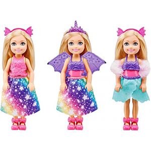 Mattel GTF40 Dreamtopia Chelsea Ensemble d'habillage pour poupée sirène avec 12 pièces à la mode