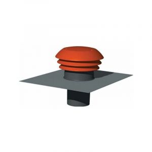 Chapeau sortie de toiture plastique - Couleur Tuile : Ø125mm