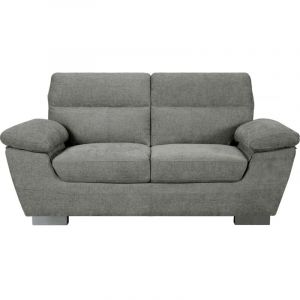 Habitat et Jardin Canap&eacute; droit en tissu chenille "Dallas" - 2 places - Gris