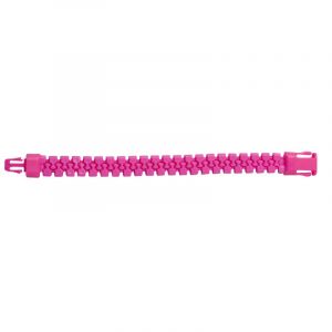 Party Pro Bracelet zip rose fluo adulte Taille unique