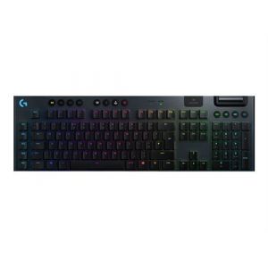 Image de Logitech G Lightspeed 915 Clavier de Jeu mécanique sans Fil avec Touches tactiles GL à Profil Bas, Design Ultra Fin, 30 Heures d'autonomie – Noir