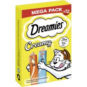 Dreamies Catisfactions Creamy Snacks - lot % : poulet, saumon (84 x 10 g)