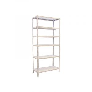 Simon Rack &Eacute;tag&egrave;re Rangement et 6 Niveaux, 180 kg Capacit&eacute; de Charge et Point de Flexion, 2500x900x400 mm, &Eacute;tag&egrave;re Charge Lourde, &Eacute;tag&egrave;re Garage, Blanc - Simonclick