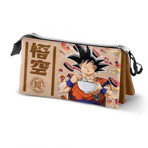 Karactermania Dragon Ball Goku Foodie-Trousse Triple, Brun, 23 x 11 cm