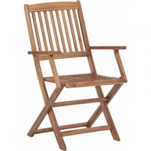 VidaXL Chaises pliables d'extérieur 4 pcs Bois d'acacia solide - N/A