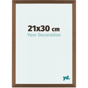 Your Decoration - 21x30 cm - Cadres Photo en mdf Avec Verre acrylique - Anti-Reflet - Excellente Qualité - Cuivre Décor - Cadre Decoration Murale