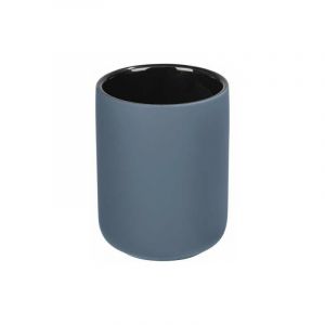 Image de Wenko Gobelet Brosse &agrave; dent, Gobelet Salle de bain c&eacute;ramique, Avellino, bleu