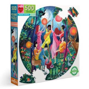 Eeboo Puzzle rond 500 pièces : Danse de la lune Coloris Unique