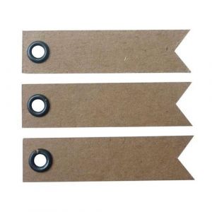 Graine Cr&eacute;ative 60 &eacute;tiquettes kraft 5 cm - Fanion