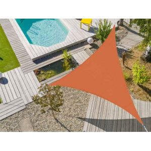 Voile d'ombrage triangulaire Flex 5 x 5 x 5 m Camel