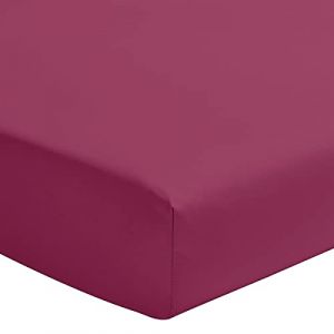 Home Linge Passion - le drap housse uni 100% Coton - Bonnet 30cm couleurs - Fushia, &eacute;paisseur/bonnet - 30 cm, mati&egrave;re - 100% coton, tailles - 160 x