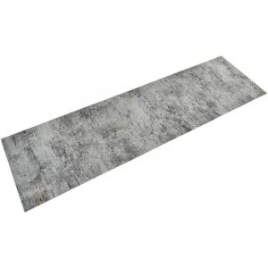 VidaXL Tapis de cuisine lavable impression béton 45x150 cm velours 772872 - Gris