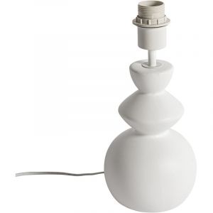 Qazqa Lampe de table design en céramique blanche 15 cm sans abat-jour - Alisia