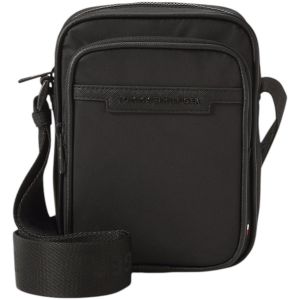 Tommy Hilfiger Sac à Bandoulière Sac Homme Repreve Mini Reporter avec Fermeture Éclair, Noir (Black), Taille Unique