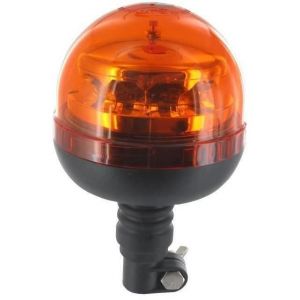 Gyrophare Et Gyroflash à Led (3 Modes: 2 Flash + 1 Rotatif), 10-30v, 36w, Orange, Sur Tige Flexible. Protection Ip56. Homologué