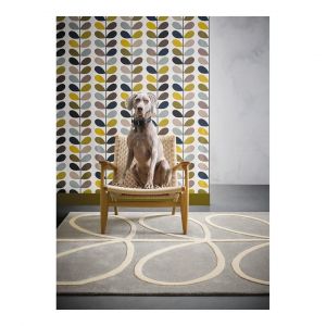 Orla Kiely Tapis laine poils ras floral moderne tuft&eacute; main Giant Linear Stem 120x180 Multicolore