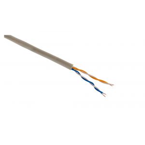 Zenitech C&acirc;ble t&eacute;l&eacute;phone - 2 paires 0,6 Ivoire - 5m