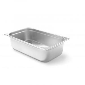 Hendi Bac Gastronorme, GN 1/1, r&eacute;sistance thermique -40 &deg;C &agrave; 300 &deg;C, utilisable dans des fours &agrave; convection, des r&eacute;frig&eacute;rateurs, des bain-maries, des chafing dishes, 5L, 530x325x(H)40mm, inox