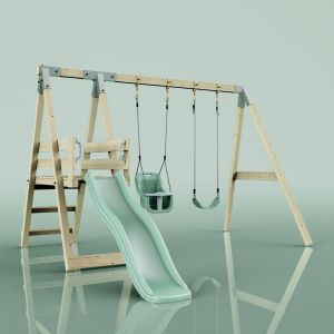 Balançoire PolarPlay Paon, Vert menthe