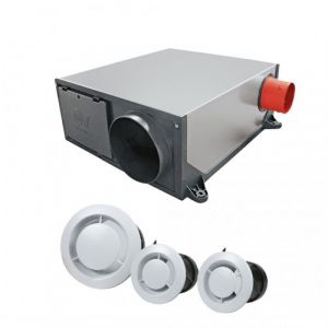 AXELAIR - Kit VMC simple flux hygrovariable extra-plate + 3 bouches - KVVPL