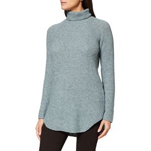 Pieces PCELLEN LS Long Knit Noos BC Sweater, Trooper, S Femme