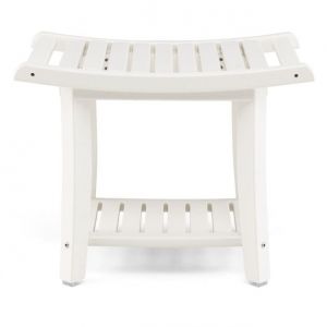 Tabouret de douche Coast - Plastique - Max. 150 kg - 61 x 34 x 48 cm - Blanc