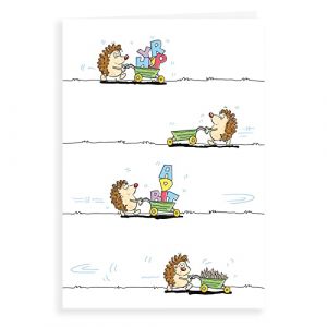 Regal Publishing Carte d'anniversaire humoristique avec lettres Hérisson – 17,8 x 12,7 cm, blanc