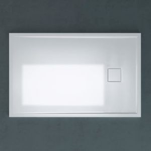 Receveur de Douche 80x100 Bac &agrave; Douche Ultra Plat Blanc Geoma08 80x100x5cm - Blanc - Sogood