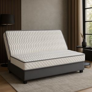 Matelas Ferme pour Tous Clic Clac 130x190 - D&eacute;coupe Assise 60 cm - Hauteur 20 CM -Mousse Poli Lattex Ind&eacute;formable Tissu Strech tr&egrave;s r&eacute;sistant