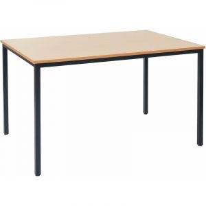 Décoshop26 Bureau table de conférence 120x80cm mdf aspect hêtre 040001392