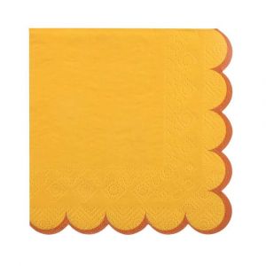 Ruedelafete Sachet de 12 Petite Serviettes - Dolce vita Jaune