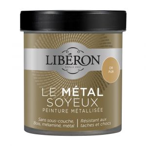 Image de Liberon Peinture Métallisée Le Métal Soyeux Satiné Or Pur 0,5L