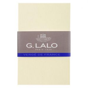 G. Lalo Lot de 5 25 cartes 85x135 Vergé 300g/m², coloris ivoire