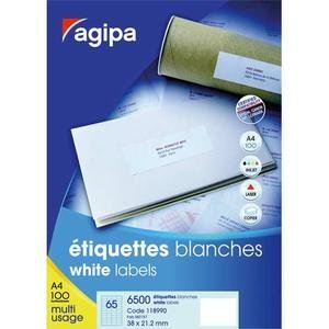 Image de Agipa Boîte de 100 étiquettes laser 199,6 x 289,1