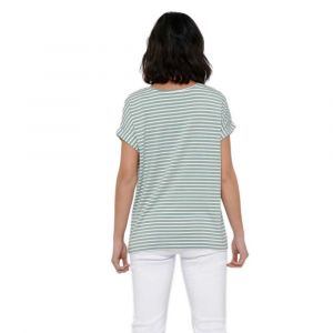 Only Tee shirt mc - Moster stripe - Vert Femme L