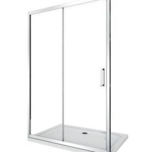 Porte de douc de 6 mm pour installation en nic H 190 avec overture coulissante 145 150 cm