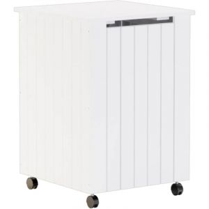 VidaXL PANIER À LINGE ET ROULETTES RANA 45X45X64 CM BOIS MASSIF DE PIN