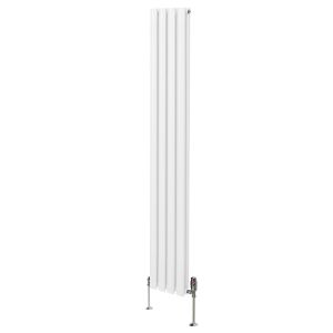 Radiateur Colonne Ovale & Robinet Thermostatique Blanc 1800 x 240mm
