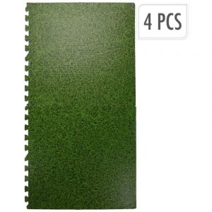 Xq Max Set de tapis de sol impression de l'herbe 4 pcs vert