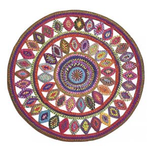 Image de Tapis en coton multicolore diameter 90
