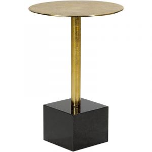 Beliani Table D'appoint Noir Et Doré Colibri