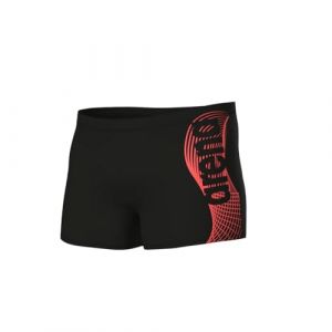 Arena Men's Wake Swim Short Trunks, Black-Calypso Coral, 105 Homme