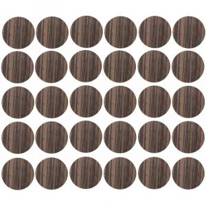 Cyclingcolors 30x Cache vis adhésif autocollant diamètre 20mm bouchon trou meuble table chaise maison, bois marron bois zébré