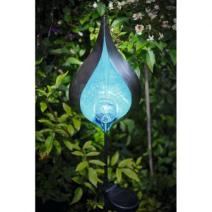 Image de Eglo Lampe enfichable d'extérieur solaire à LED décoration de jardin lampe de terrasse à piquet noir bleu 48782