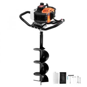 VEVOR Tarière à Essence, 43 CC, Tarière Thermique de Plantation 1250 W avec Foret 200 mm, Tarière Spirale Moteur Puissant Grande Puissance, pour Plantes de Jardin, Jardinage, Planter, Creuser de Trous